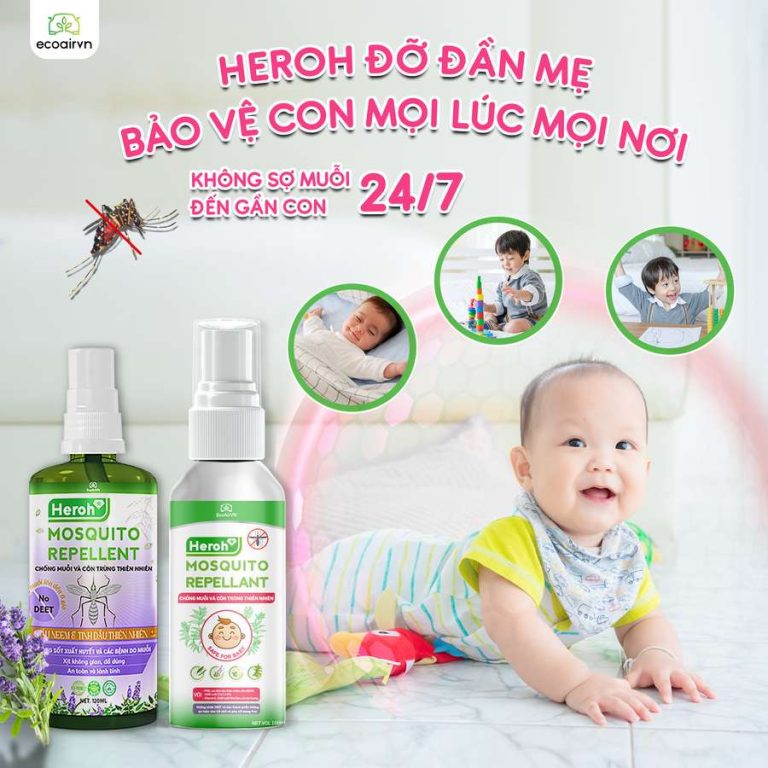 Xịt chống muỗi an toàn cho bé sơ sinh từ 3 tháng tuổi