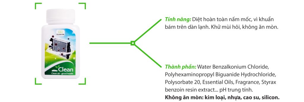 bộ dung dịch vệ sinh dàn lạnh điều hòa ô tô