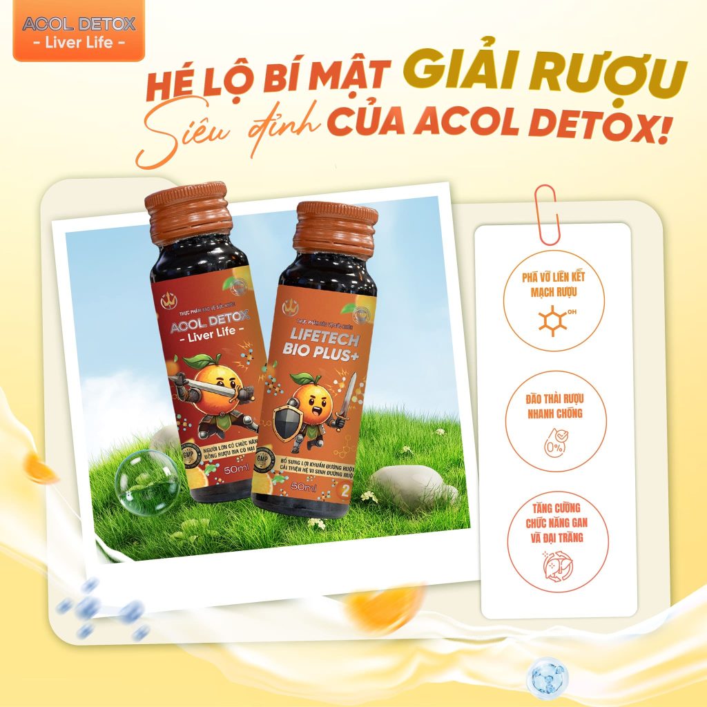 say rượu, cách giải bia, cách giải rượu, thức uống giải rượu, giải rượu, nước uống giải rượu, thức uống giải rượu Acol Detox