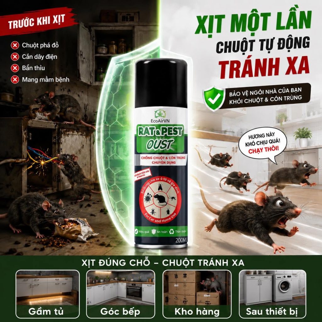 xịt đuổi chuột