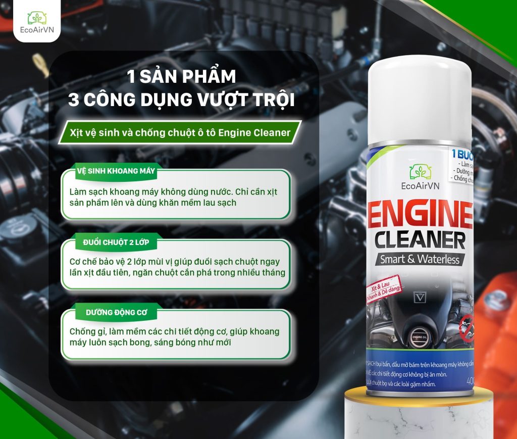 thuốc đuổi chuột ô tô, chống chuột xe ô tô, thuốc xịt chống chuột, chống chuột khoang máy, chống chuột khoang động cơ ô tô, cách chống chuột ô tô, mẹo chống chuột ô tô hiệu quả, xịt chống chuột ô tô, xịt chống chuột ô tô engine cleaner
