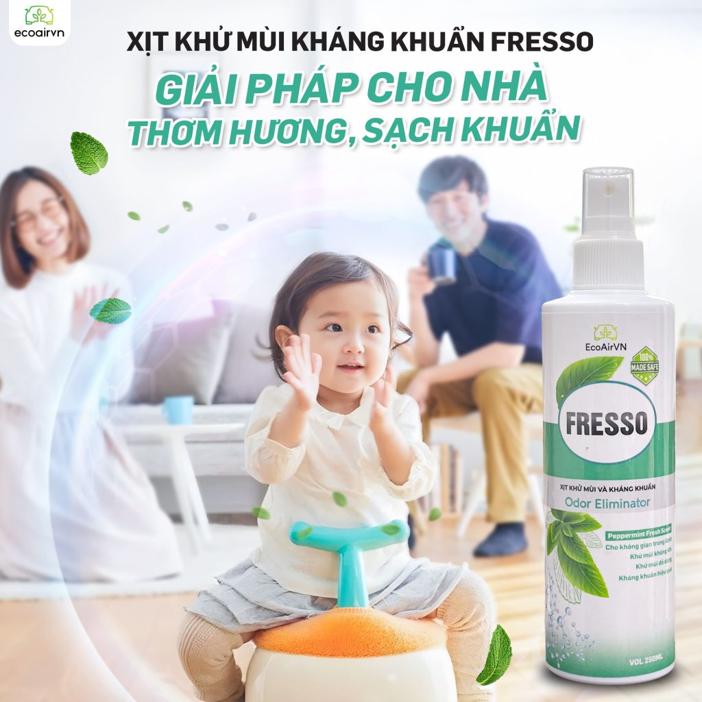 xịt khử mùi diệt khuẩn Fresso (Nano AG)