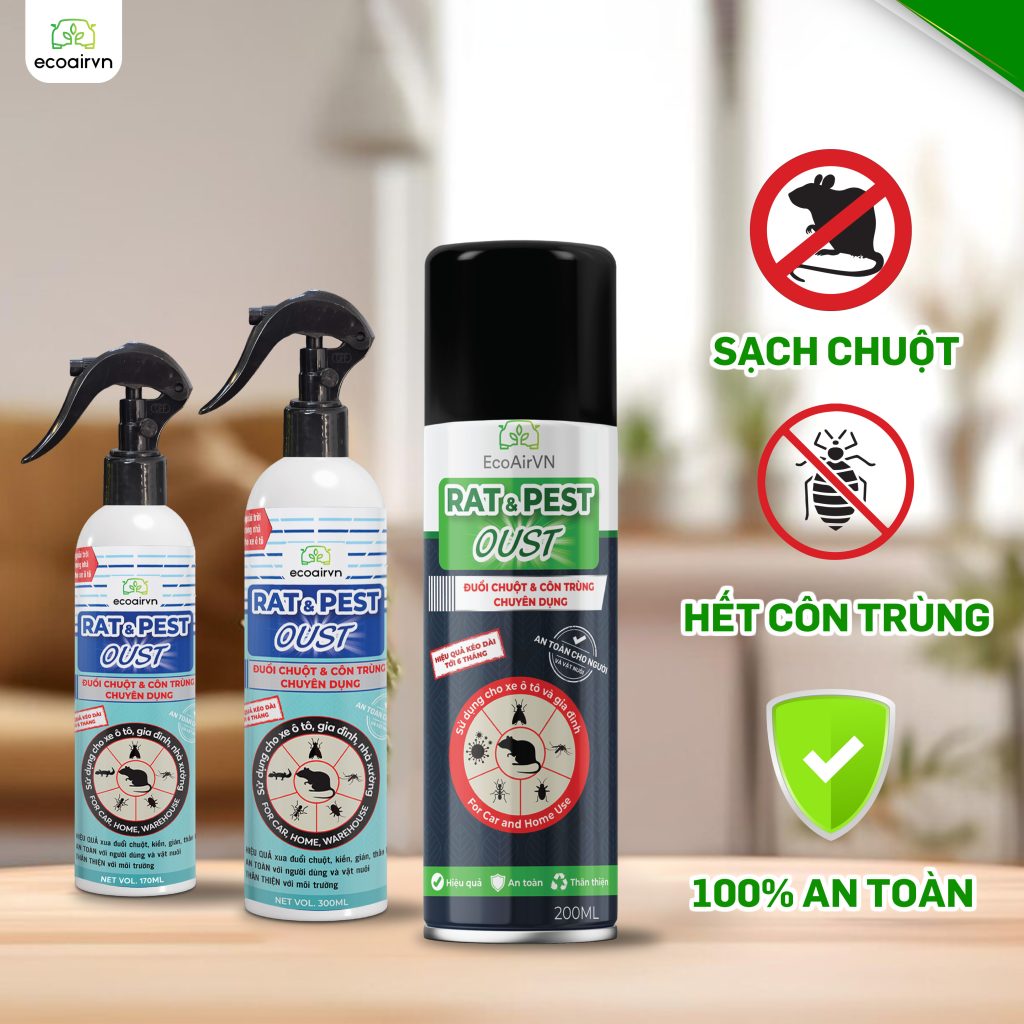 Xịt chuột chuyên dụng Rat & Pest Oust, đuổi chuột an toàn