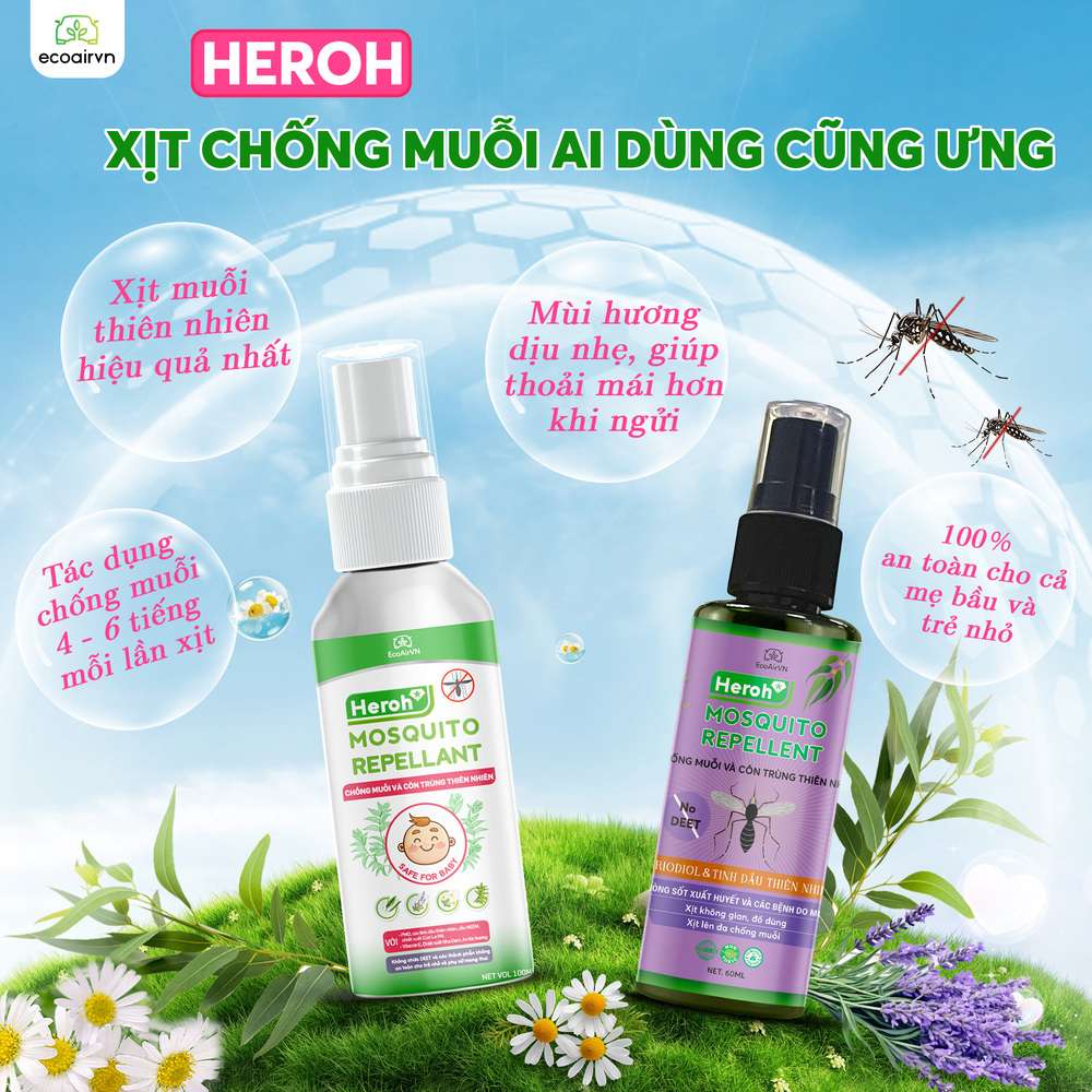 xịt chống muỗi thiên nhiên, xịt muỗi thiên nhiên