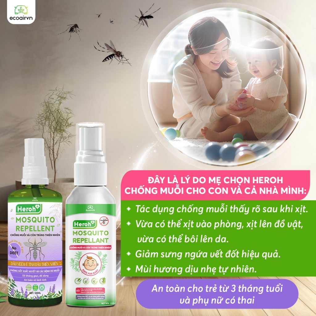 xịt chống muỗi thiên nhiên tốt nhất hiện nay