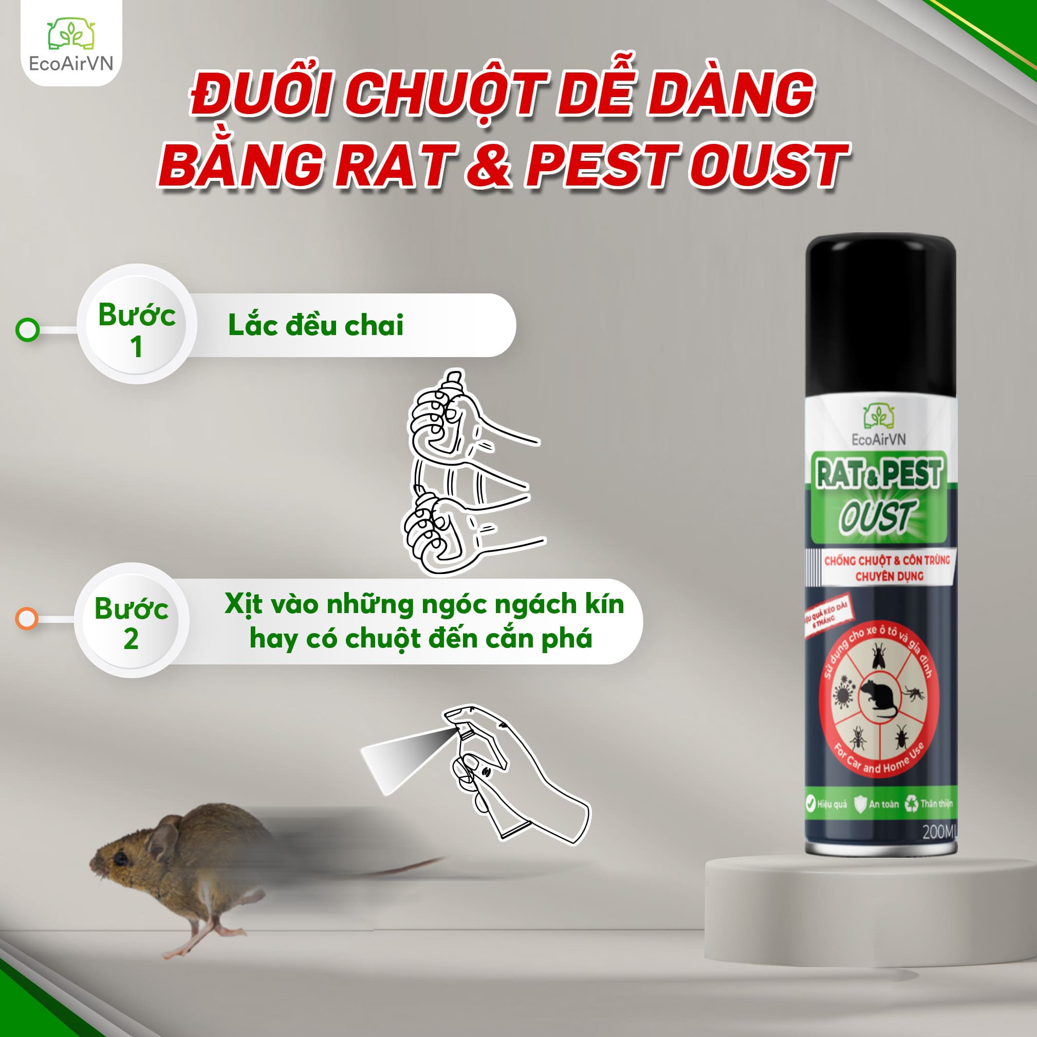xịt đuổi chuột có hiệu quả không