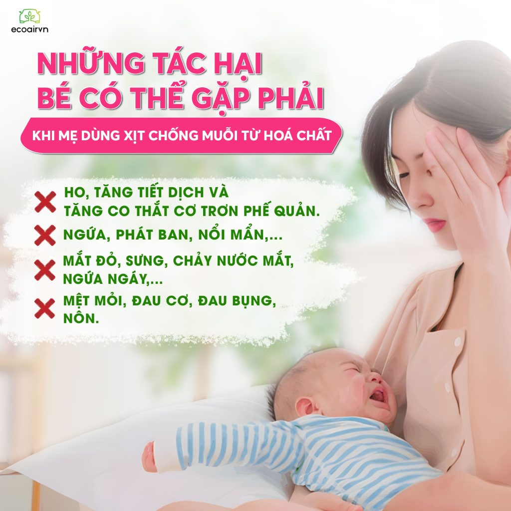 sai lầm khi dùng xịt chống muỗi
