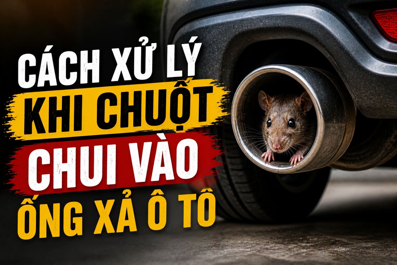 chuột chui vào ống xả ô tô được không