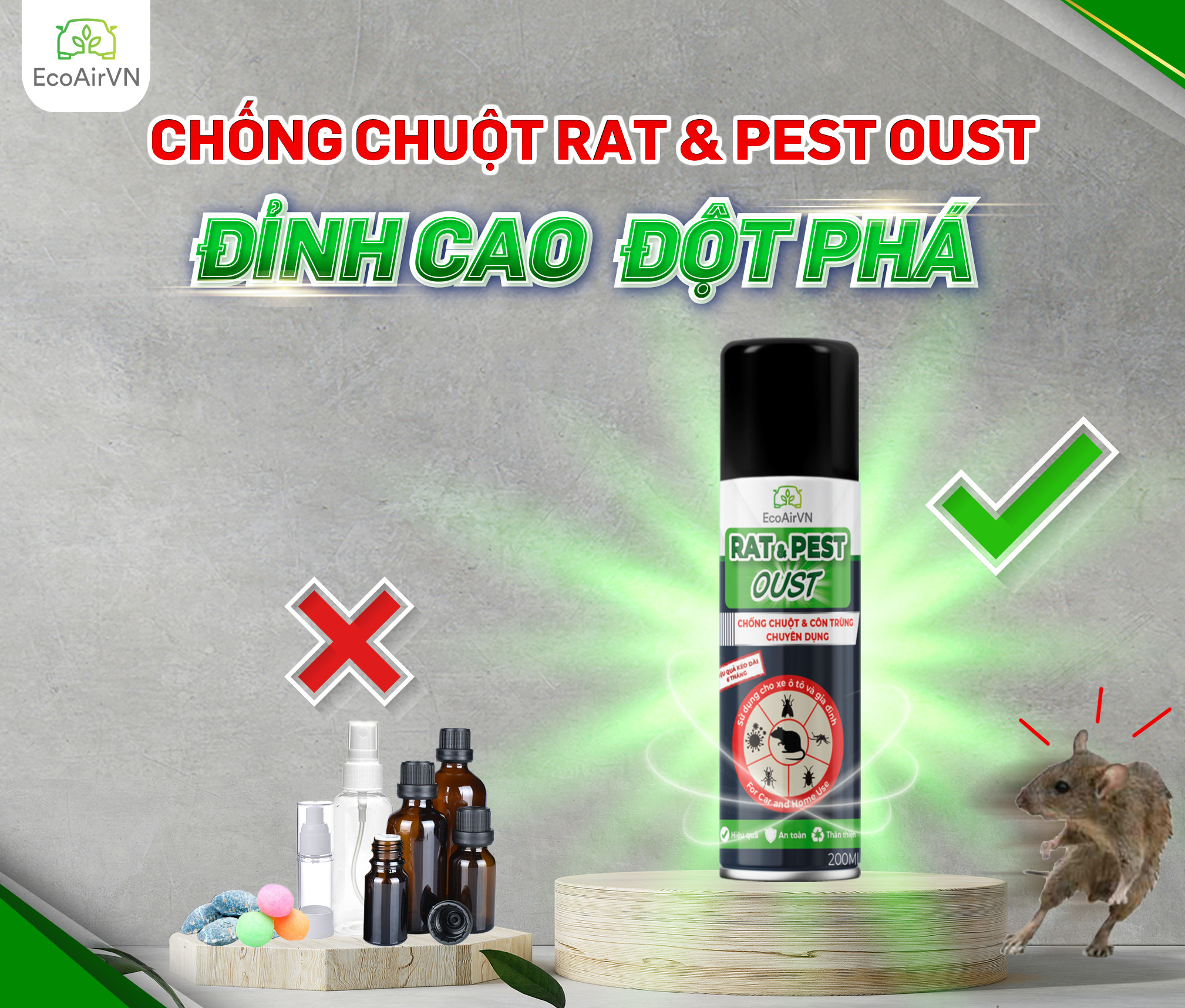 Cách chống chuột cho chung cư, nhà phố và nhà vườn, xịt chuột gia đình, rat & pest oust