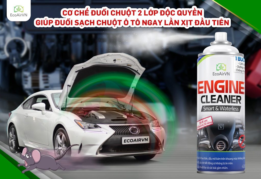 chuột cắn dây điện nguy hiểm như thế nào, xịt chuột ô tô, xịt đuổi chuột ô tô, xịt chống chuột ô tô, engine cleaner