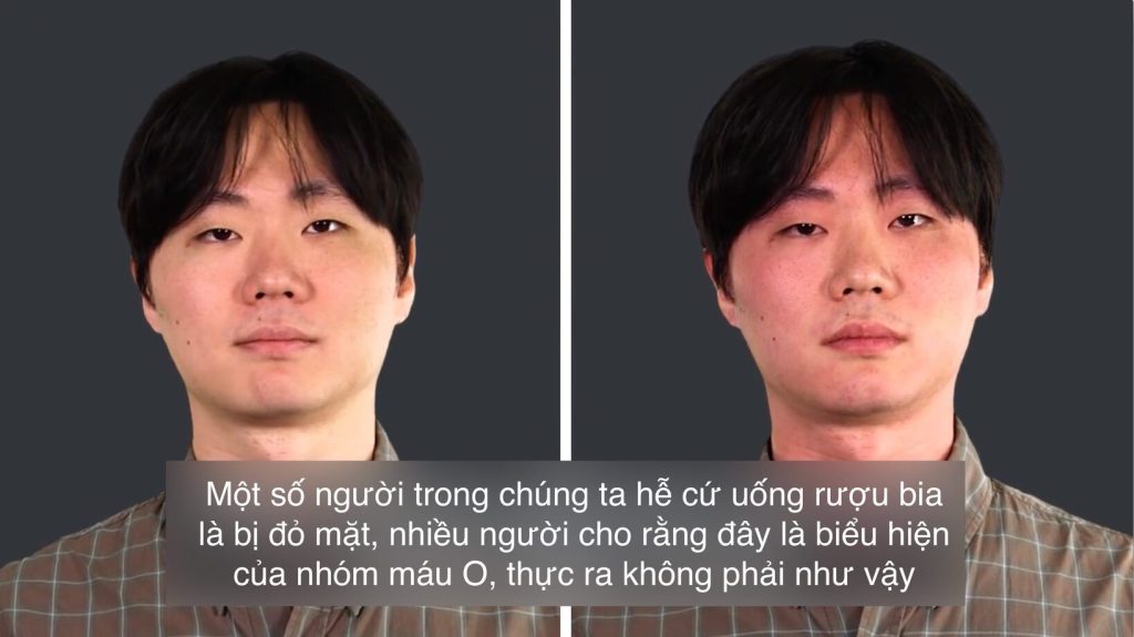 đỏ mặt khi uống rượu bia