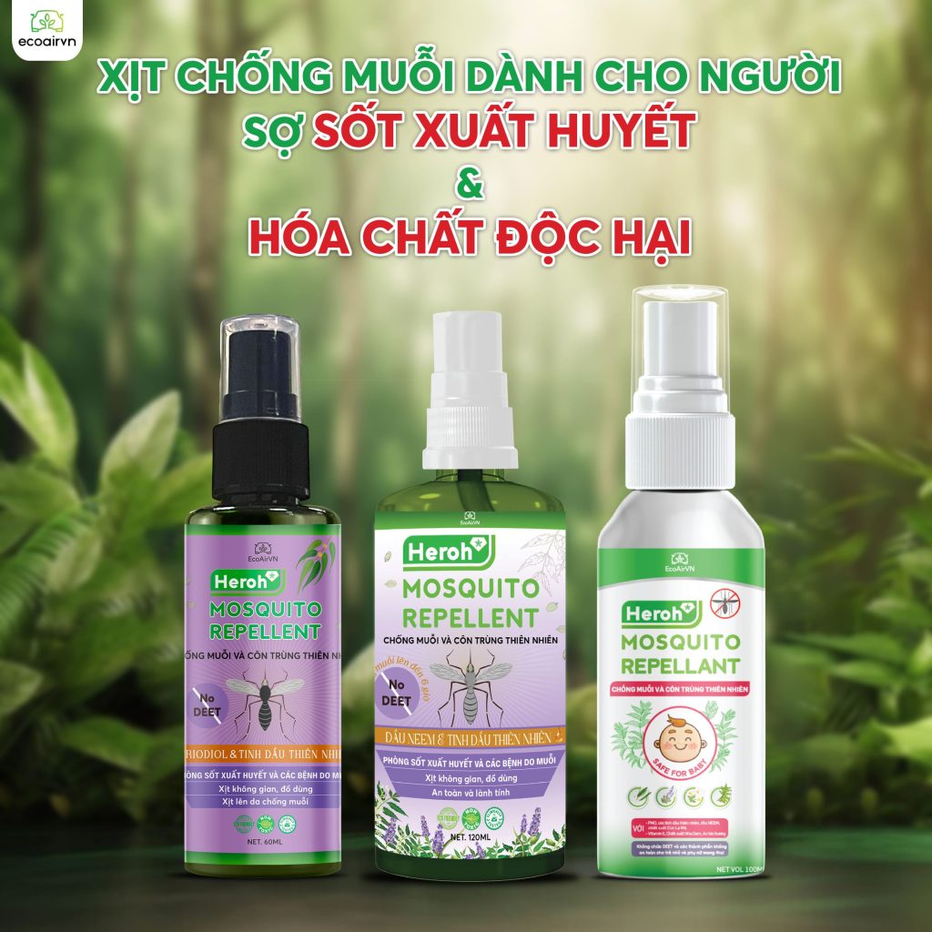 cách đuổi muỗi, xịt chống muỗi thiên nhiên, xịt chống muỗi, xịt muỗi thiên nhiên, xịt chống muỗi thiên nhiên heroh
