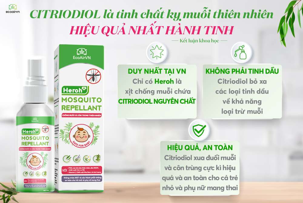 phun thuốc muỗi vào rau có ăn được không, xịt chống muỗi thiên nhiên heroh