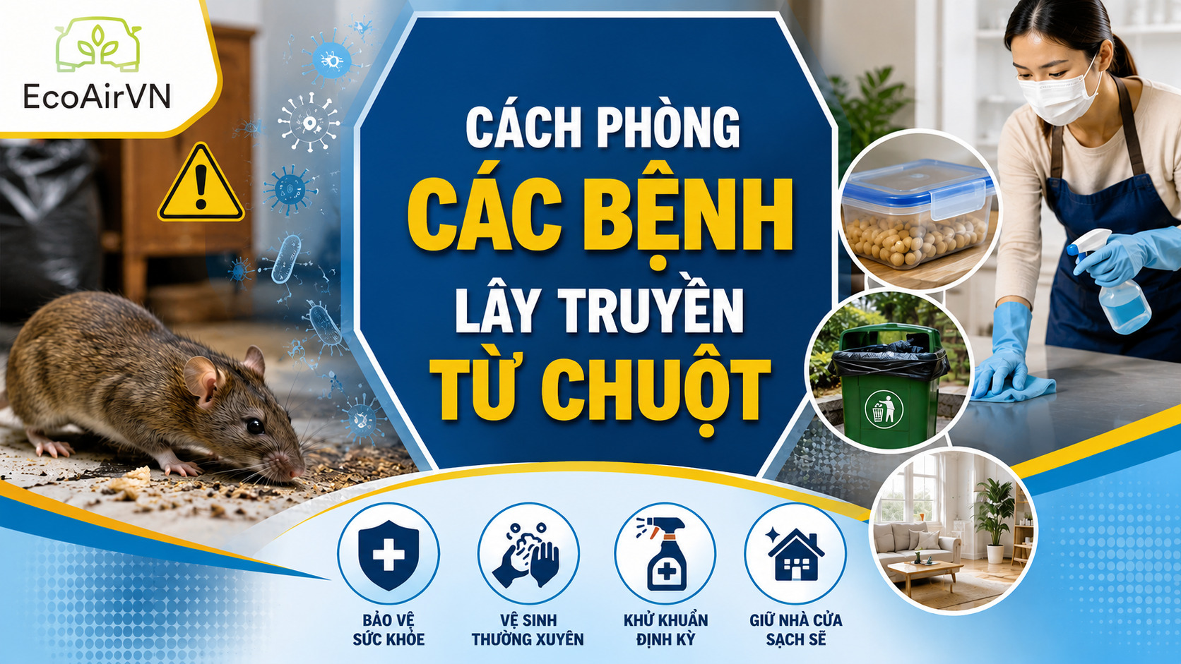 Hướng dẫn chi tiết cách phòng bệnh do chuột lây truyền