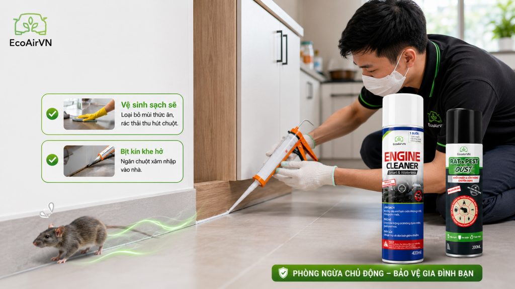 làm sao để tăng hiệu quả đuổi chuột, rat & pest oust, engine cleaner