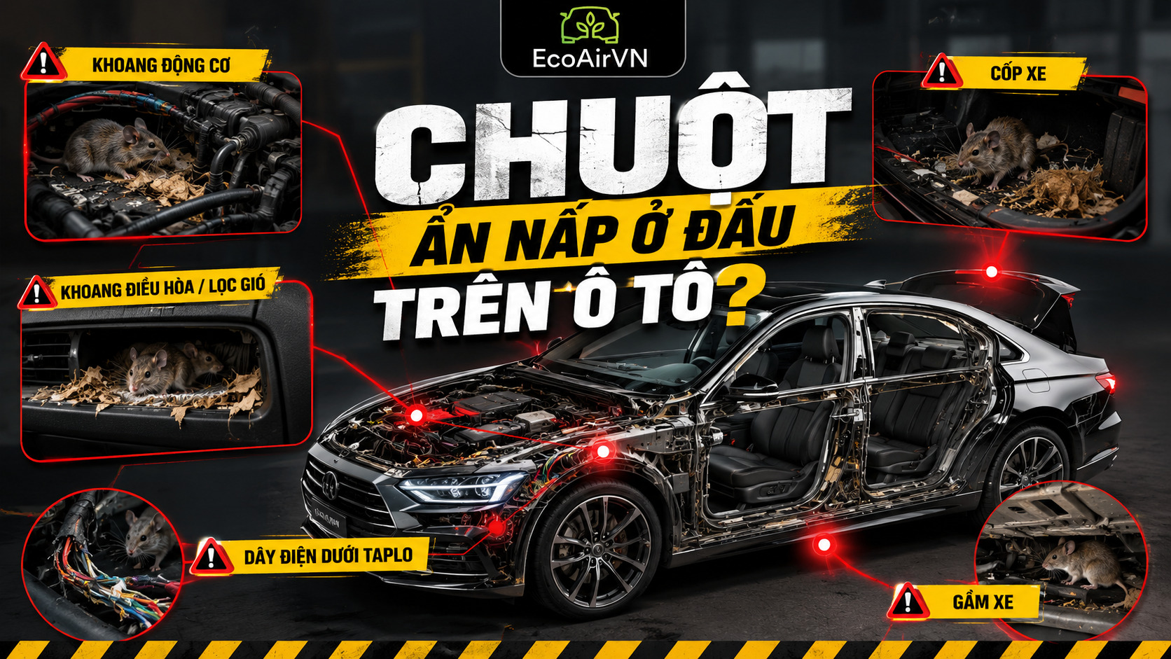 chuột mang virus ẩn nấp trong ô tô, engine cleaner