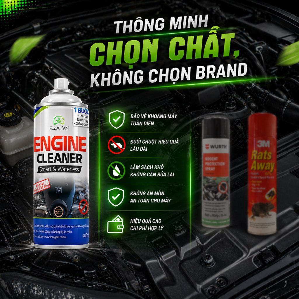 xịt chống chuột ô tô loại nào tốt nhất, engine cleaner