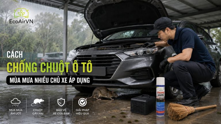 cách chống chuột ô tô mùa mưa, engine cleaner
