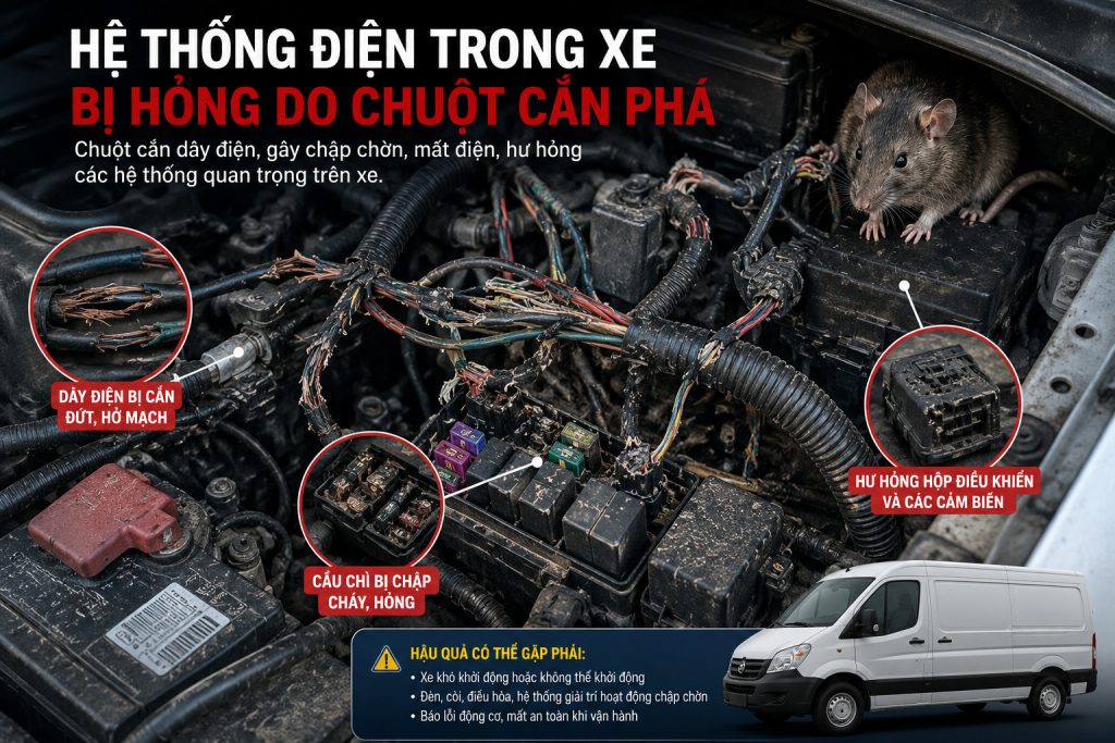 Cách chống chuột vào khoang máy ô tô van hiệu quả, engine cleaner