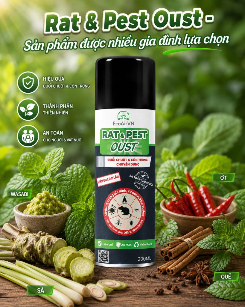 xịt đuổi chuột cho chung cư hiệu quả, rat & pest oust