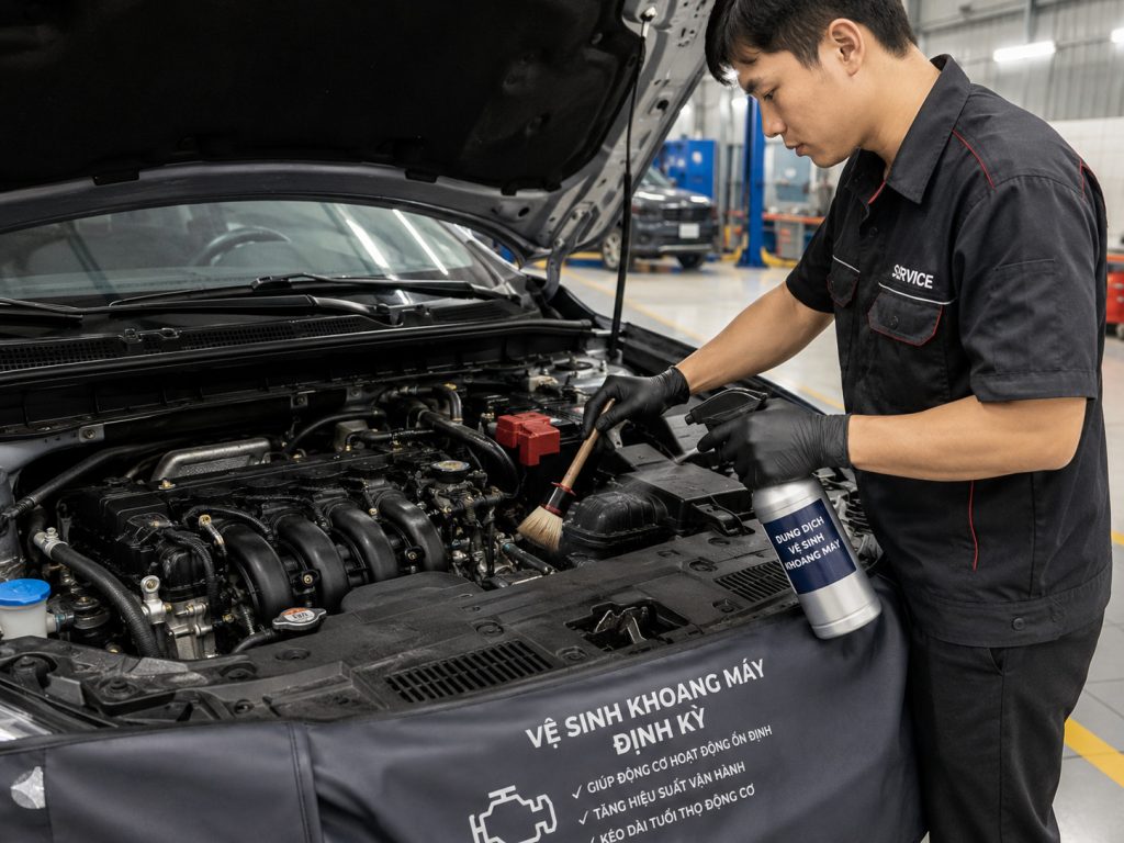 Cách chống chuột ô tô cho xe để lâu ngày hiệu quả, engine cleaner