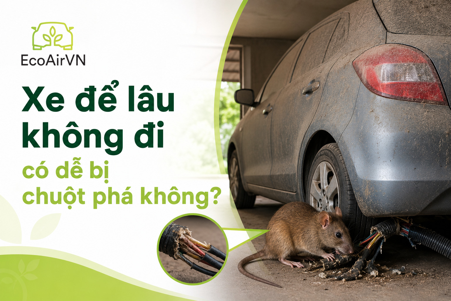 Xe để lâu không đi có dễ bị chuột phá không? engine cleaner