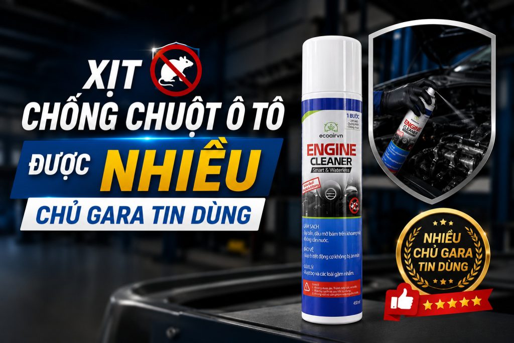 Gara có nên dùng xịt chống chuột ô tô không? engine cleaner