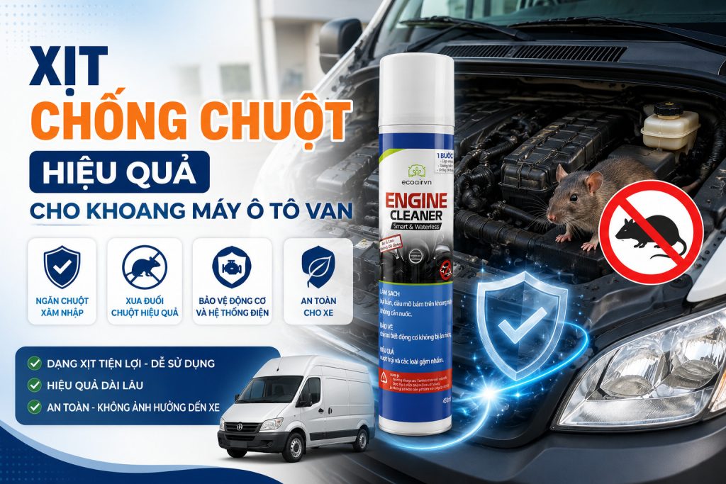 Cách chống chuột vào khoang máy ô tô van hiệu quả, engine cleaner