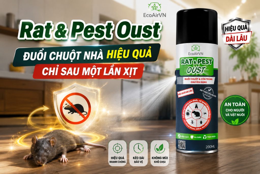 Xịt đuổi chuột nhà hiệu quả, rat & pest oust