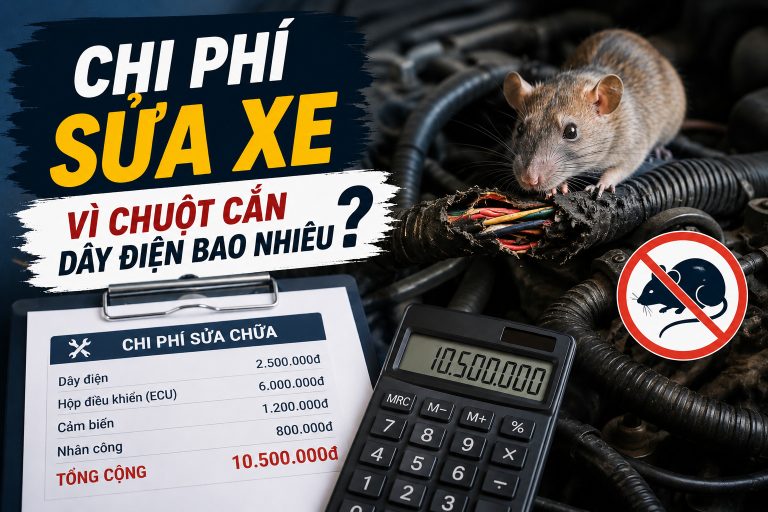 Chi phí sửa xe vì chuột cắn dây điện bao nhiêu? engine cleaner