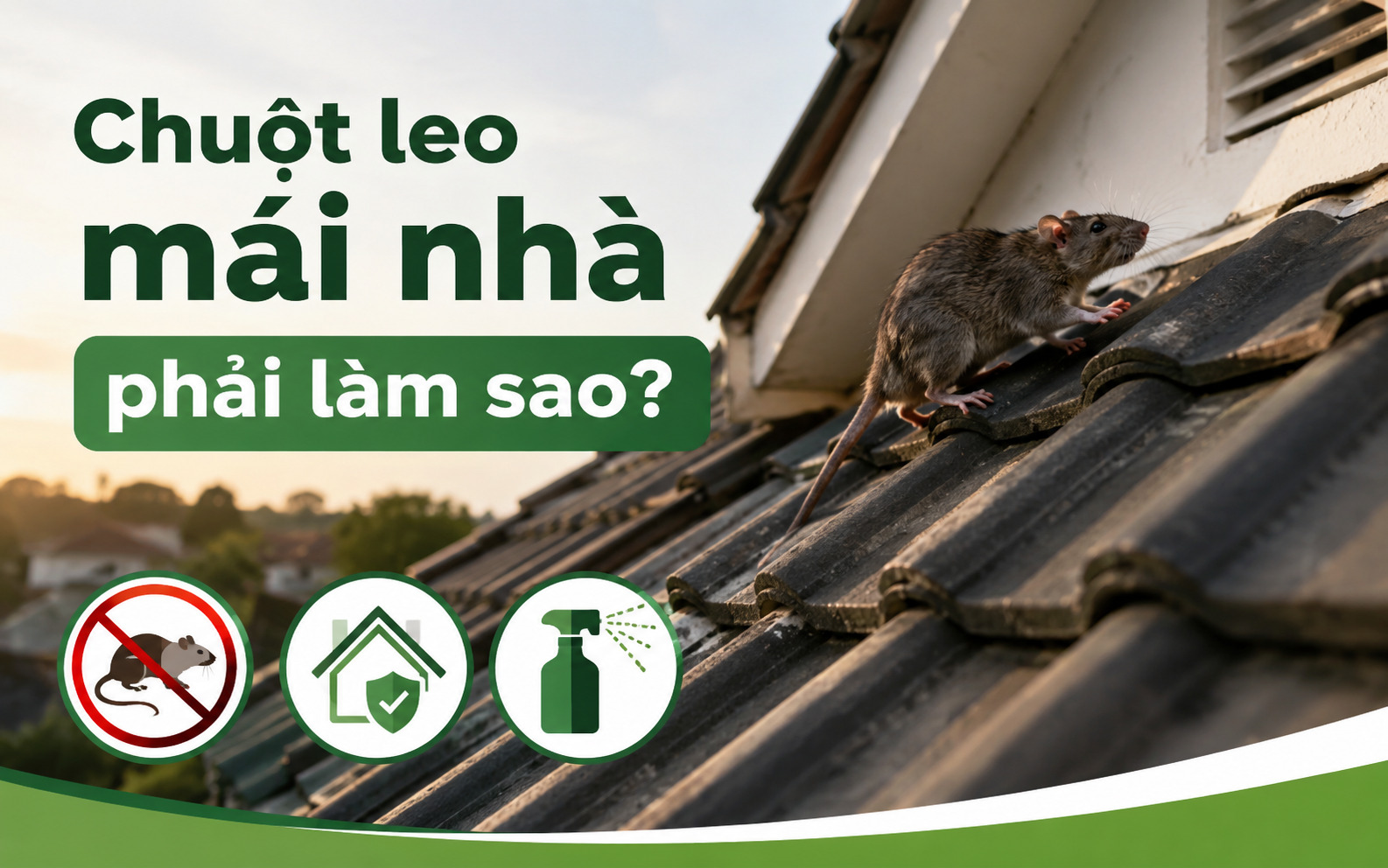 Chuột leo mái nhà phải làm sao?