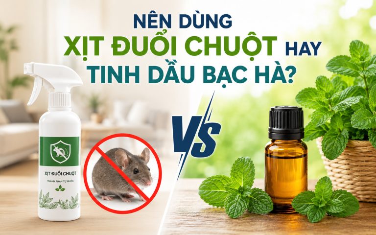 Nên dùng xịt đuổi chuột hay tinh dầu bạc hà? 