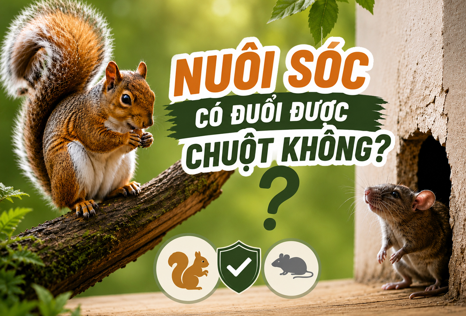 Nuôi sóc có đuổi được chuột không?
