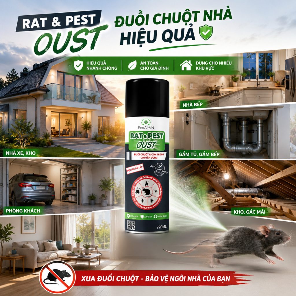 Có nên xịt chống chuột mỗi tuần, rat & pest oust