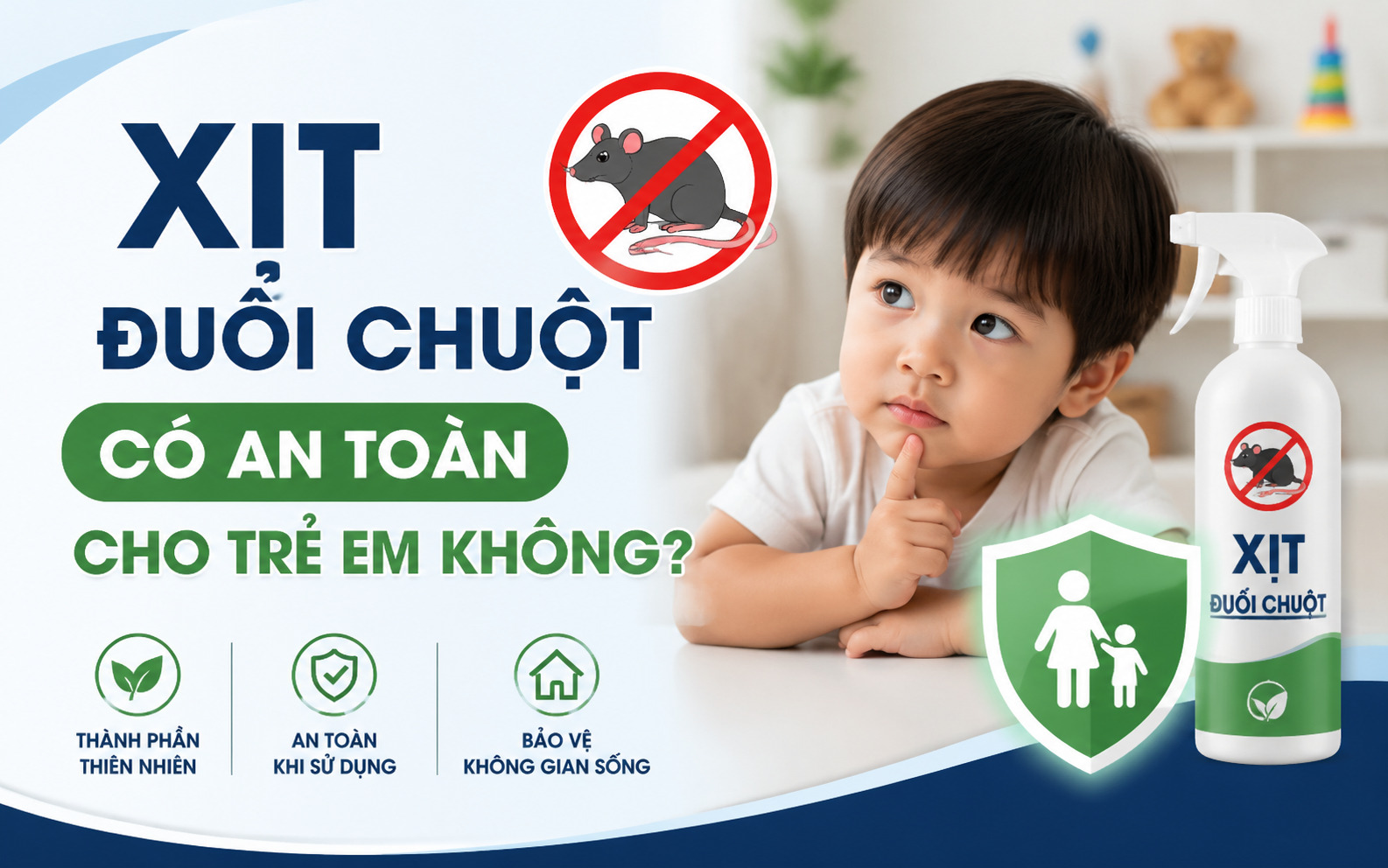 Xịt đuổi chuột có an toàn cho trẻ em không? rat & pest oust