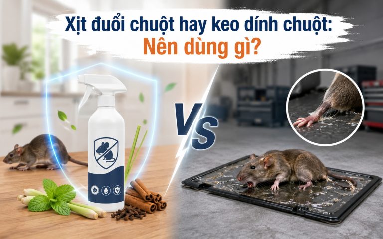 Xịt đuổi chuột hay keo dính chuột: Nên dùng gì?