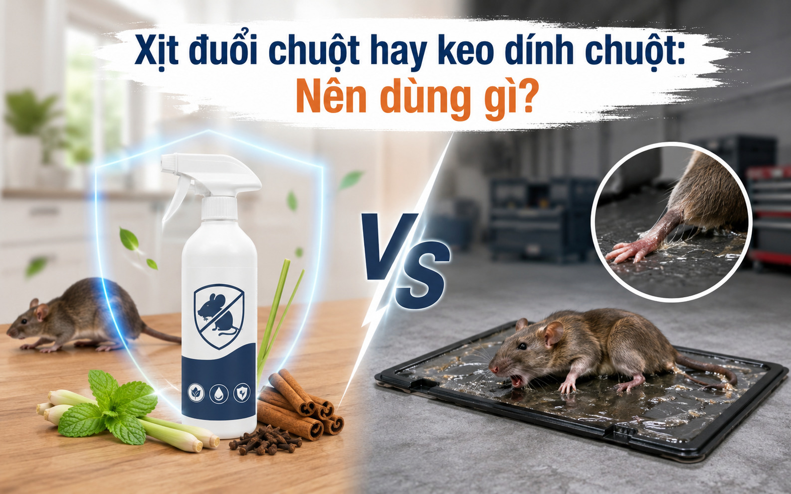 Xịt đuổi chuột hay keo dính chuột: Nên dùng gì?