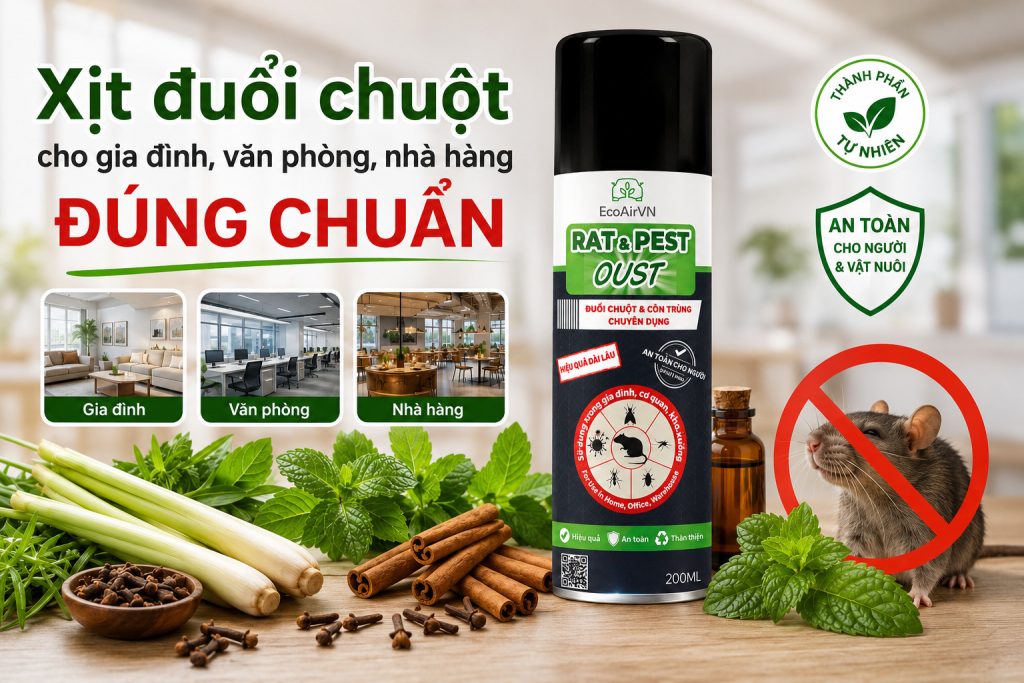 Xịt đuổi chuột mùi gì mới hiệu quả?