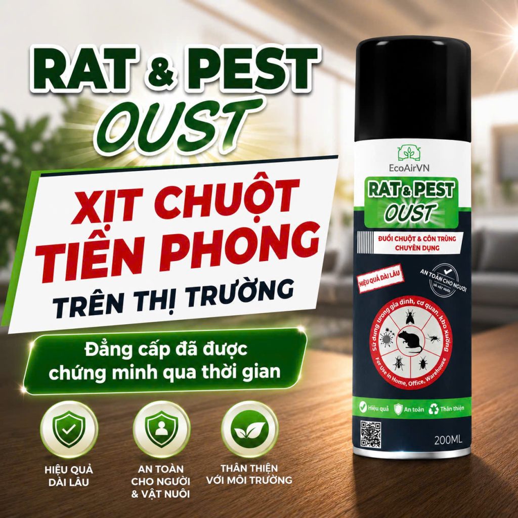 Xịt đuổi chuột có an toàn cho trẻ em không? rat & pest oust