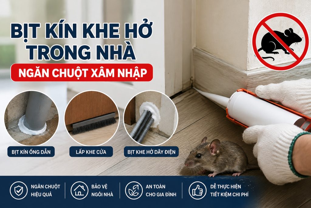 Cách đuổi chuột mùa mưa hiệu quả, an toàn 