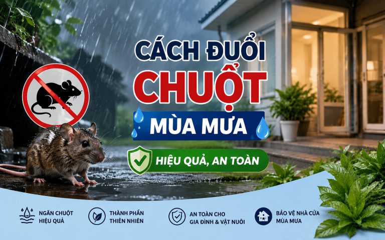 Cách đuổi chuột mùa mưa hiệu quả, an toàn 