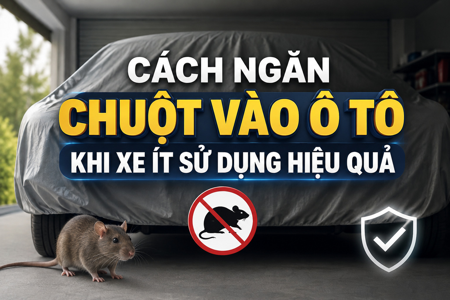 Cách ngăn chuột vào ô tô khi xe ít sử dụng hiệu quả 