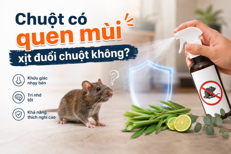 Chuột có quen mùi xịt đuổi chuột không?