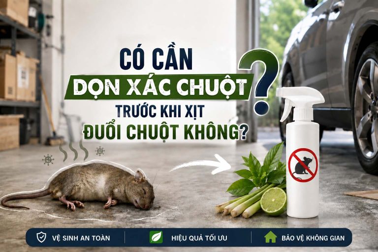 có cần dọn xác chuột trước khi xịt đuổi chuột