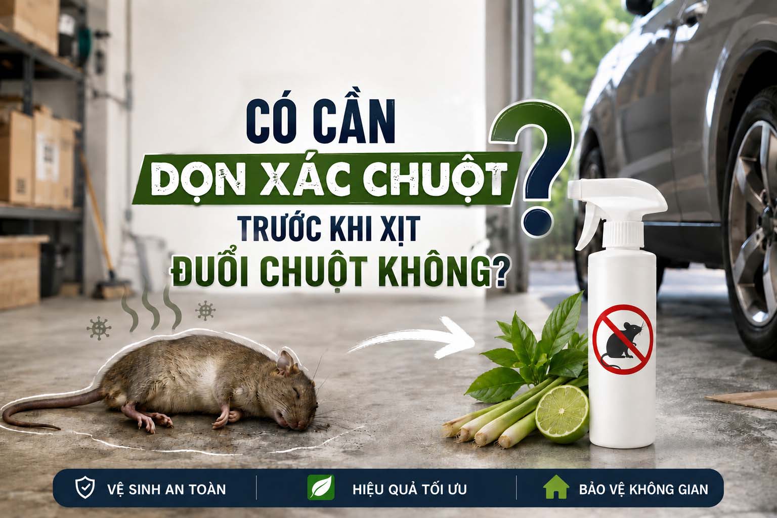 có cần dọn xác chuột trước khi xịt đuổi chuột