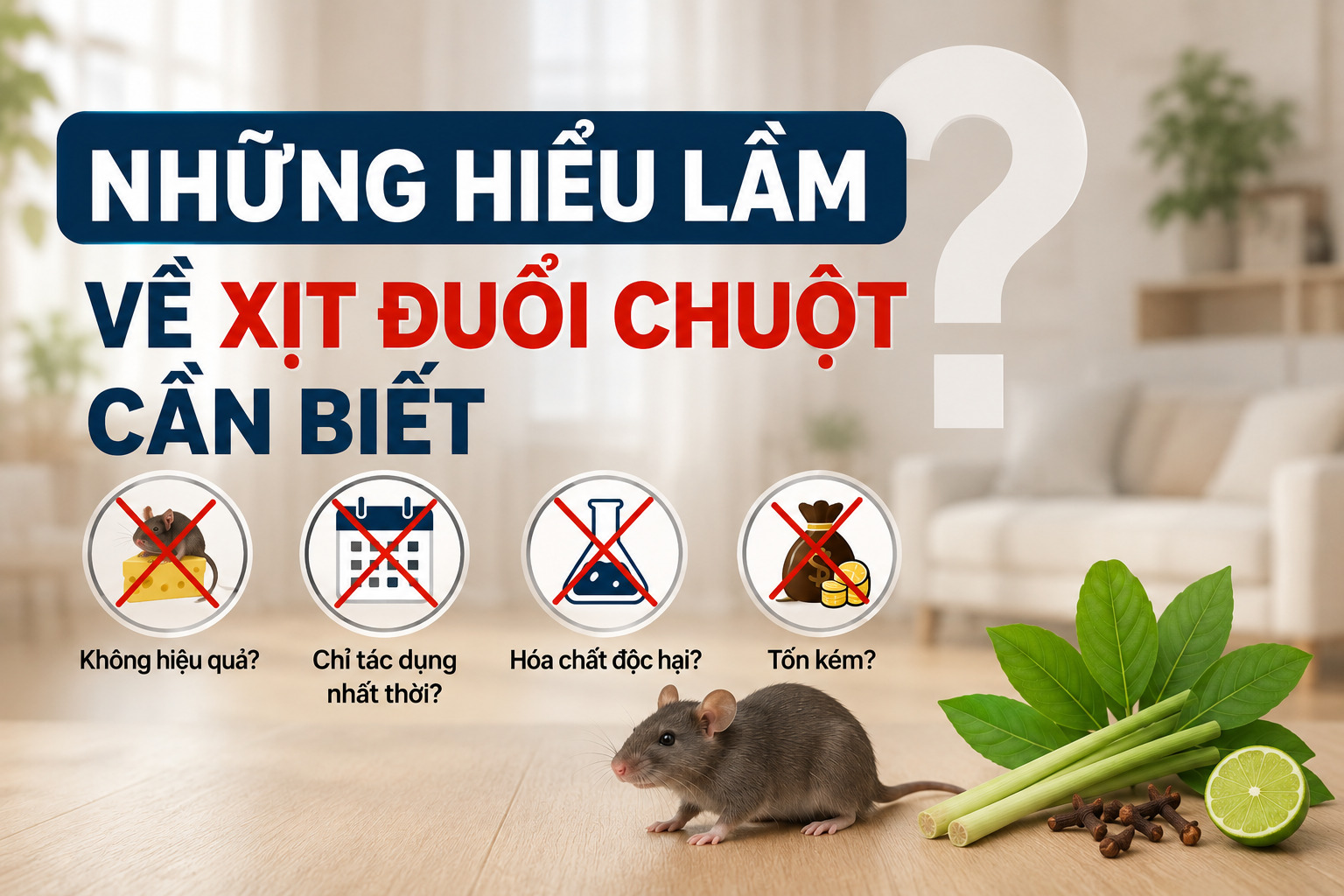 Những hiểu lầm về xịt đuổi chuột cần biết