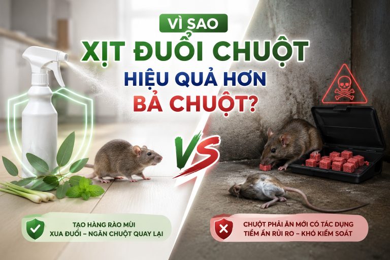 Vì sao xịt đuổi chuột hiệu quả hơn bả chuột? 