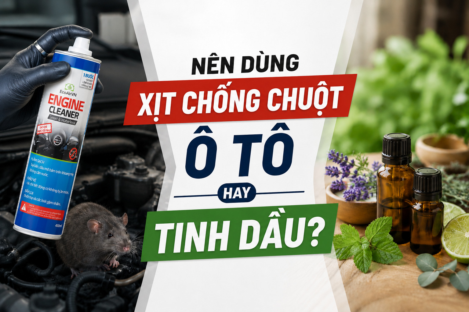 nên dùng xịt chống chuột ô tô hay tinh dầu