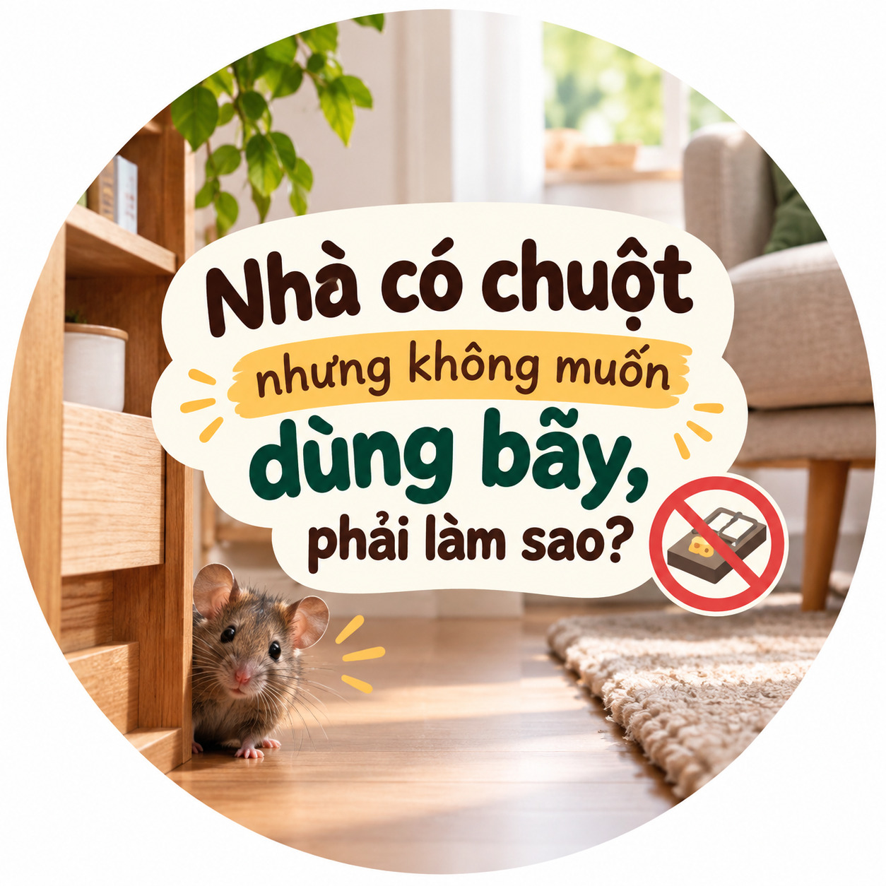 Nhà có chuột nhưng không muốn dùng bẫy, phải làm sao?
