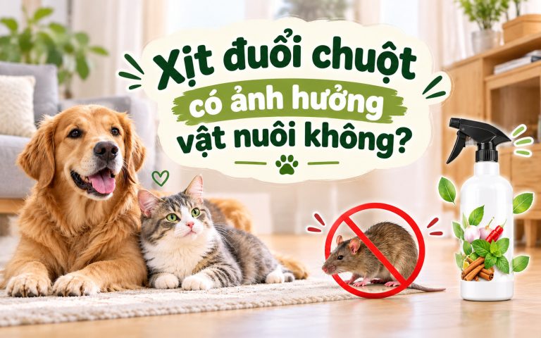 Xịt đuổi chuột có ảnh hưởng vật nuôi không? 